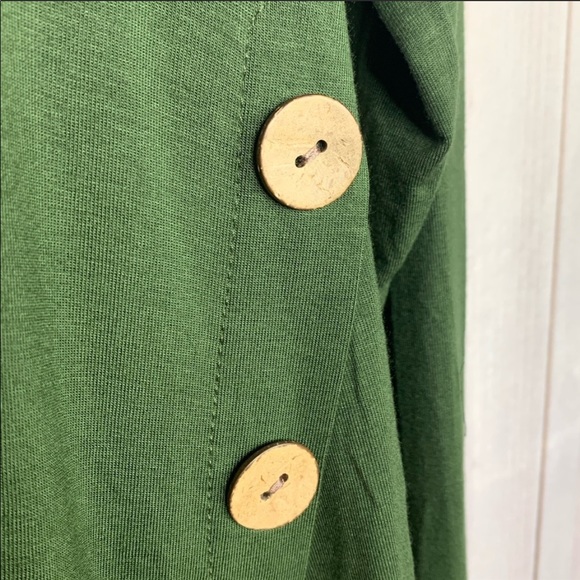 The Melanie Tunic- olive tunic with button detail - Picture 7 of 8